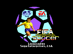 FIFA International Soccer title screen for Sega Master System